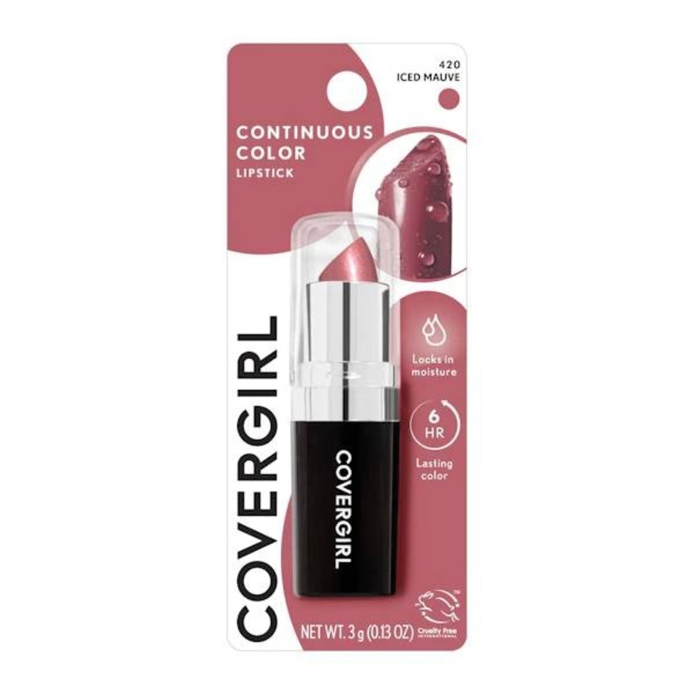 COVERGIRL Continuous Color Lipstick 420 Iced Mauve‎ New In Box
